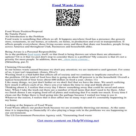 Food Shortage Essay | PDF