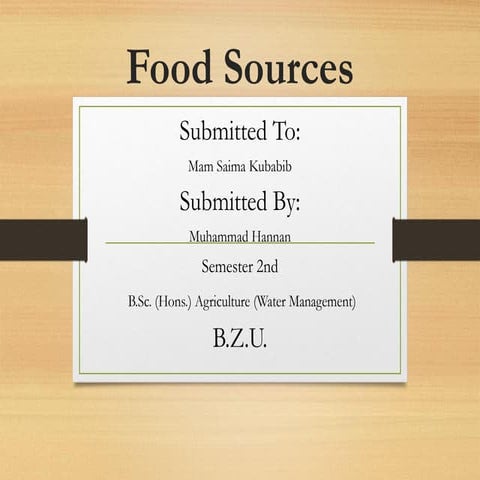 Food sources