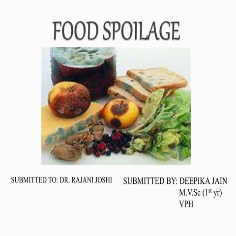 Food spoilage