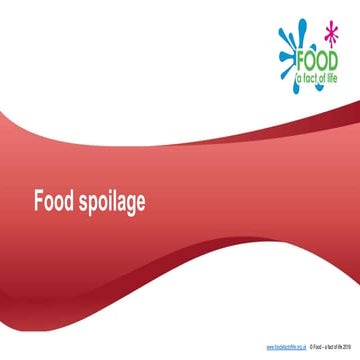 Food Spoilage and causes of food spoilage