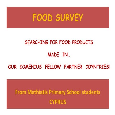 Food survey cyprus