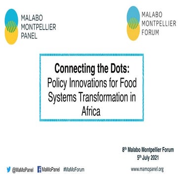 Presentation - Connecting The Dots: Policy Innovations for Food Systems Trans...