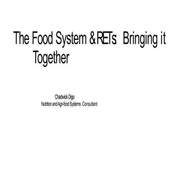 Food Systems and Renewable Energy Techno