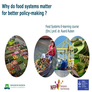Food systems e-learning course 2021 - presentation ruerd ruben