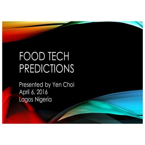 The Future of Dining: Innovations in Food and Technology | PDF