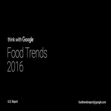 Google Food & Search Trends 2016