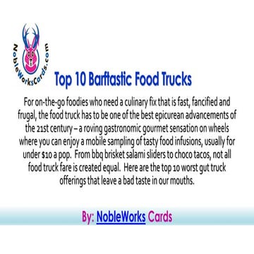 Top 10 Barftastic Food Trucks