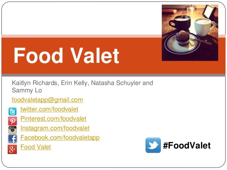 Food valet presentation