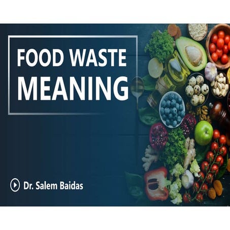 Food Waste Meaning   