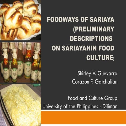 Foodways of sariaya