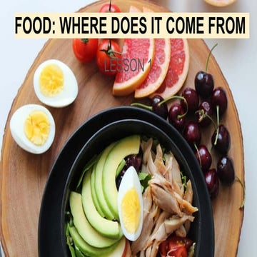 Food  where does it come from Grade 6 CBSE