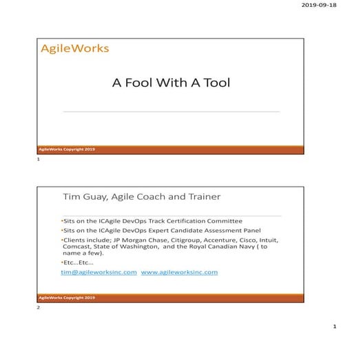 Fool with a tool presentation