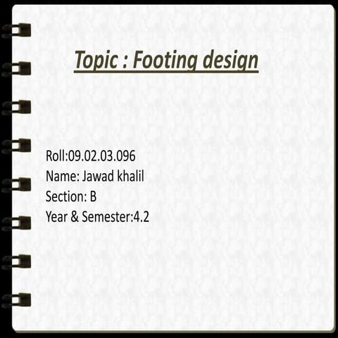 Footing design(09.02.03.096)