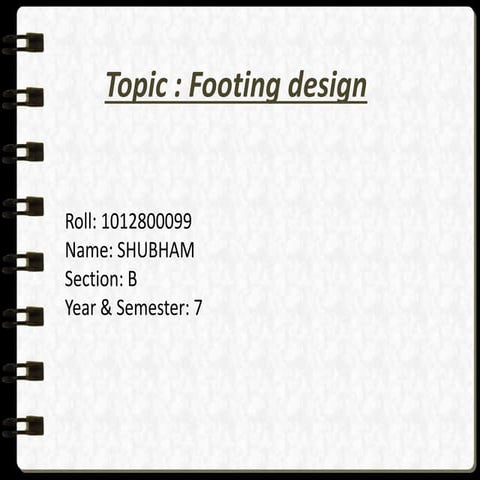 Footing design