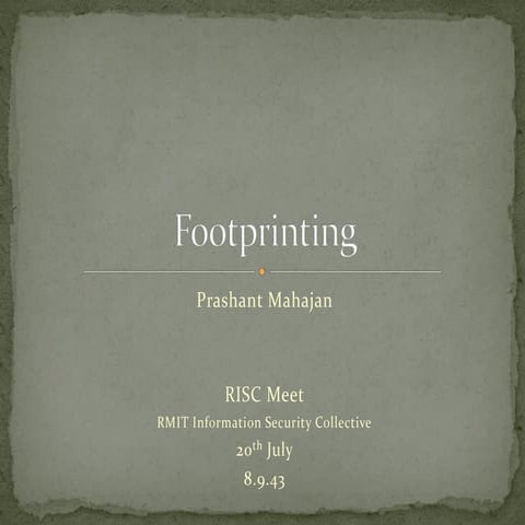 Footprinting