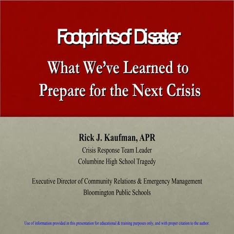 Footprints Of Disaster.Okspra Hndts