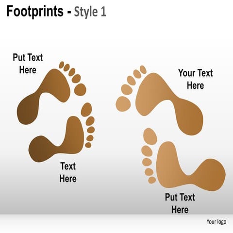Footprints planning roadmap process style 1 powerpoint presentation templates