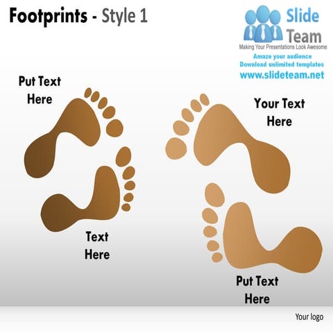 Footprints style 1 powerpoint presentation slides ppt templates