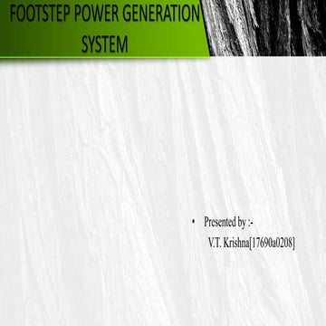 Footsteppowergenerationsystem