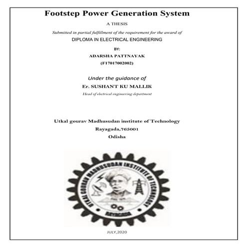 Footstep power generation system