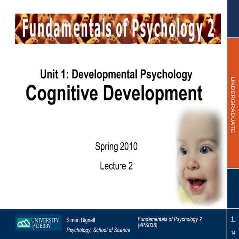 Cognitive Develepment - Fundamentals of Psychology 2 - Lecture 2