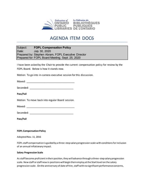Fopl board doc6 compensation policy nov 11 2016