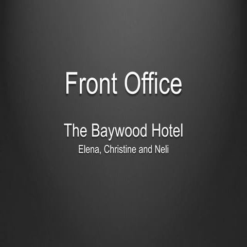 Fidelio property management system | PPTX