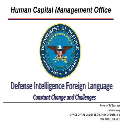 Defense Intelligence Foreign Languae | PPT