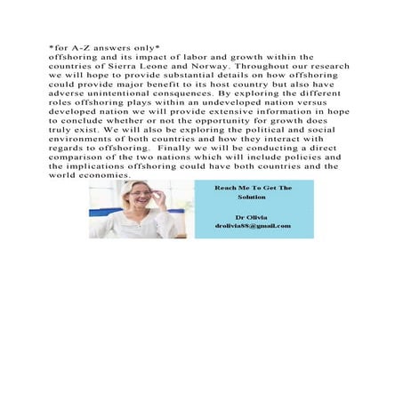 for A-Z answers onlyoffshoring and its impact of labor and growt.docx