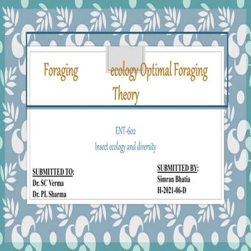 Foraging ecology- Optimal Foraging Theory.pptx