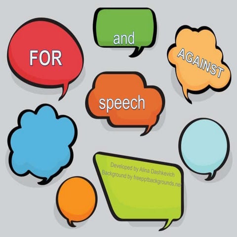 Giving an effective for and against speech. Engaging the audience. Factors of...