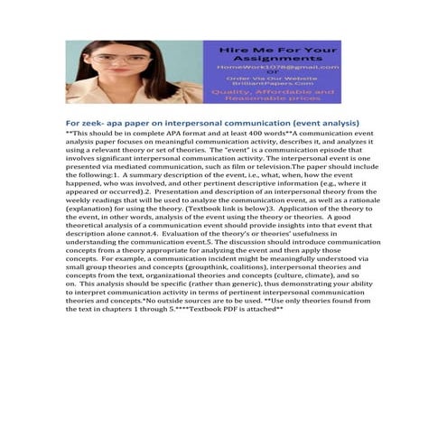 For apa paper on interpersonal communication.docx