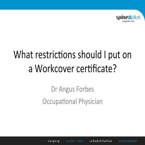 WorkCover Certificates