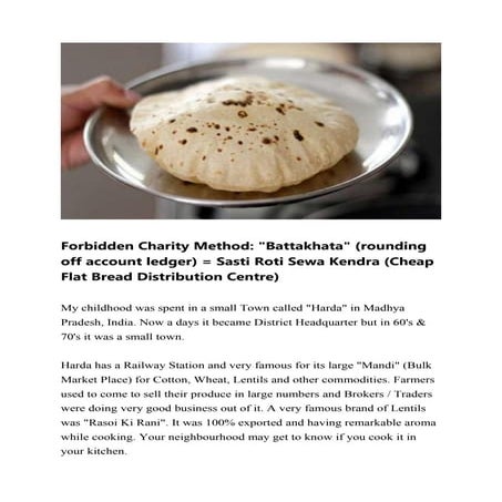 Forbidden charity method - "Battakhata"