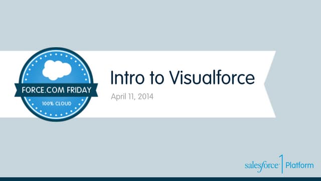Force.com Friday : Intro to Apex 