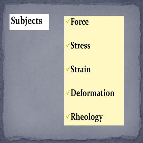 force Stress strain deformation