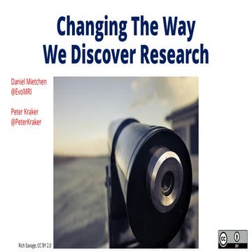 Changing The Way We Discover Research