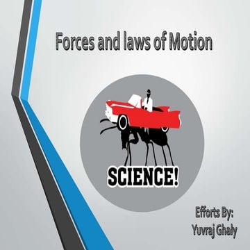 Force and laws of motion 