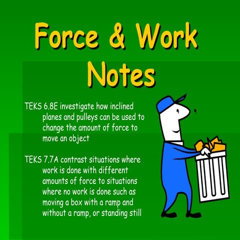 Force and work notes