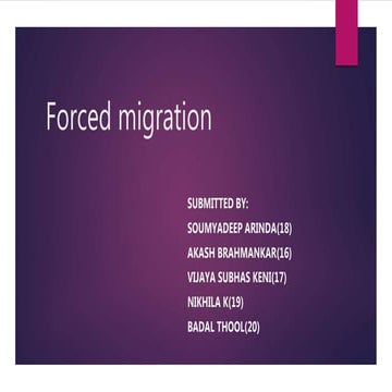 Forced migration