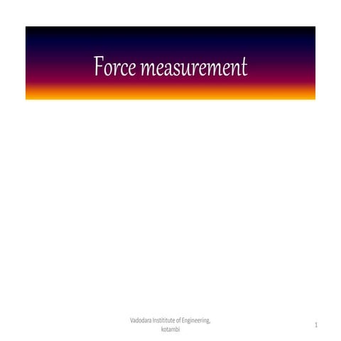 Force measurement | PDF