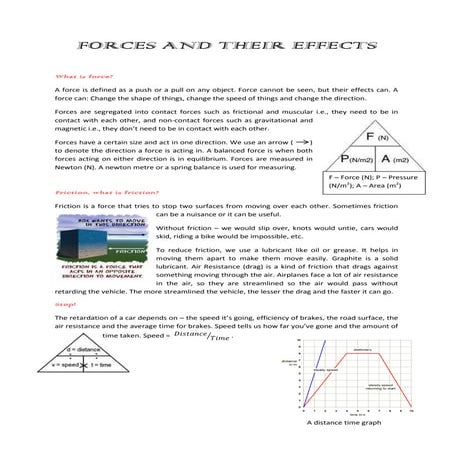 Forces and their effects | PDF