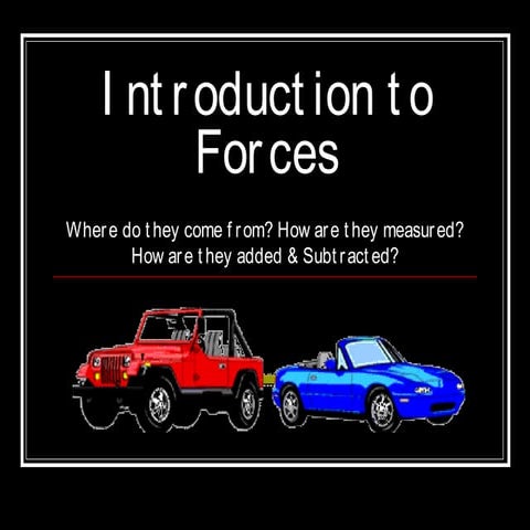 Forces and force vectors