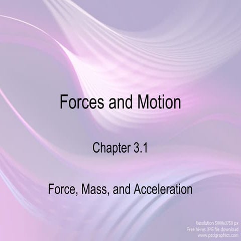 Forces and motion ch3.1