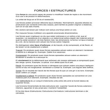 Forces i estructures