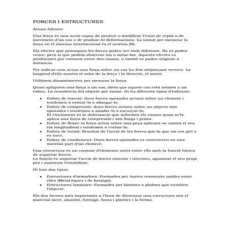 Forces i estructures