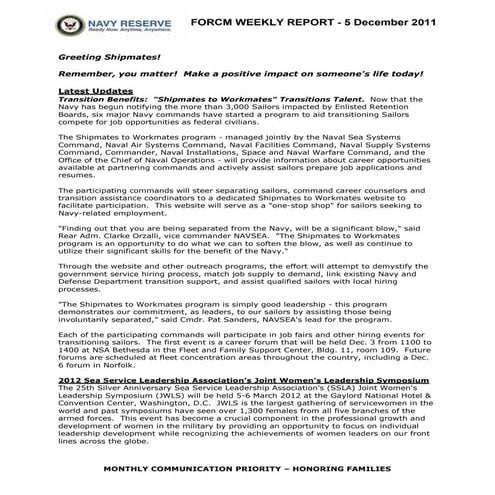 Force weekly 5 december 2011