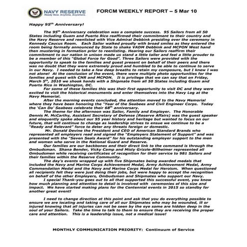 Force Weekly 5 Mar 10