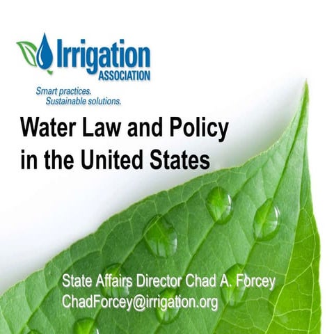 Water Law and Policy in the U.S. | PPTX