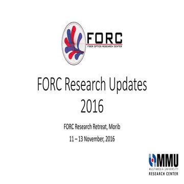 Forc research retreat 2016   updates hairul